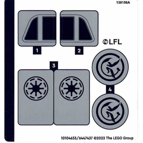 Sticker 75360 Yoda's Jedi Starfighter