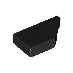 Kachel / Fliese 1x2 schräg rechts, schwarz