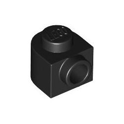 Stein 1x1 halbrund mit seitlicher Noppe, schwarz