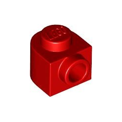 Stein 1x1 halbrund mit seitlicher Noppe, rot