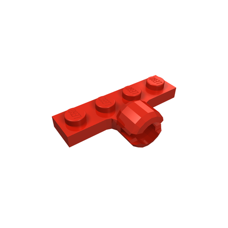 Platte 1x4 mit runder Kugelkopfaufnahme, rot