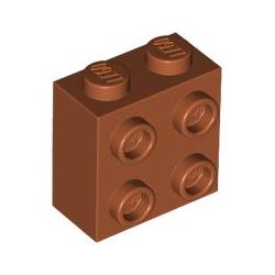 Stein 1x2x2 mit 4 seitlichen Noppen, dunkelorange