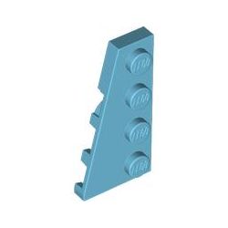 Platte 2x4 schräg links, azurblau