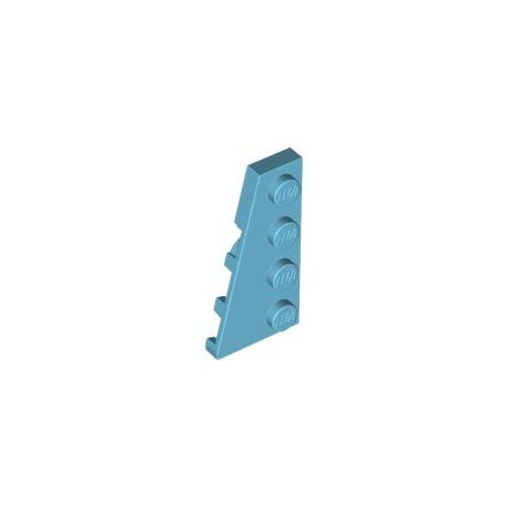Platte 2x4 schräg links, azurblau