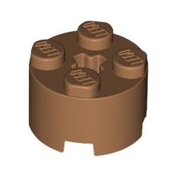 Stein 2x2 rund, hellbraun