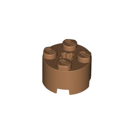 Stein 2x2 rund, hellbraun