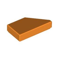 Kachel / Fliese 1x2 schräg links, orange