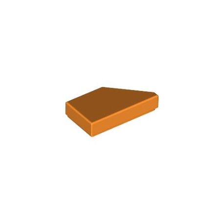 Kachel / Fliese 1x2 schräg links, orange
