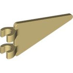 Fahne 2x4 Dreieck, beige