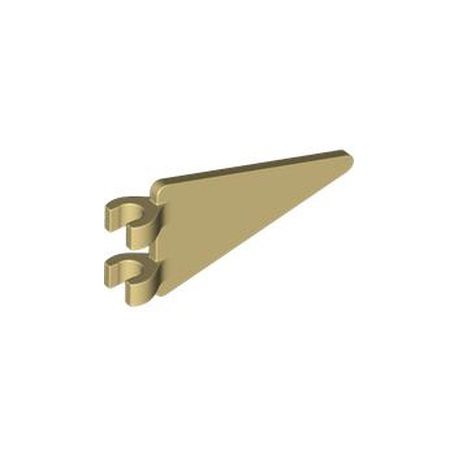 Fahne 2x4 Dreieck, beige