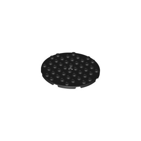 Platte 8x8 rund, schwarz