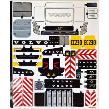 Sticker 42175 Volvo FMX Truck & EC230 Electric Excavator