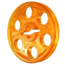 Seilrolle / Riemenrad, transparent orange