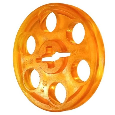 Seilrolle / Riemenrad, transparent orange