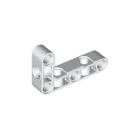 Lochbalken 3x5 dick beidseitige Pinlöcher, L-Form, weiss