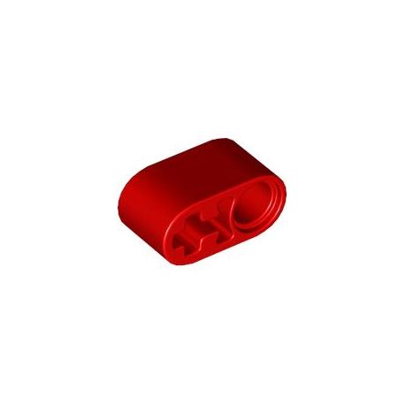 Lochbalken 1x2 dick, Pin- und Achsloch, rot