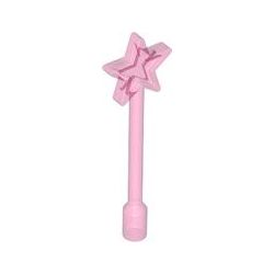 Zauberstab mit Stern, transparent pink