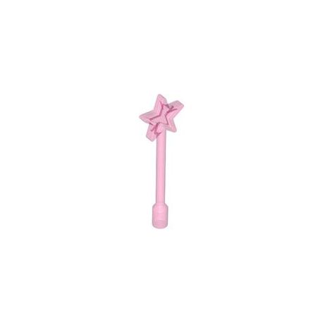 Zauberstab mit Stern, transparent pink