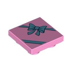 Kachel / Fliese 2x2 invers "Geschenkpapier", hellpink