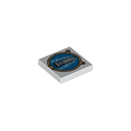 Kachel / Fliese 2x2 "Torpedo", weiss