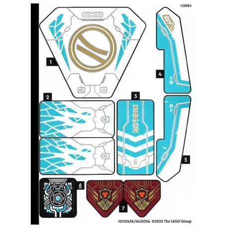 Sticker 71791 Zane's Dragon Power Spinjitzu Race Car