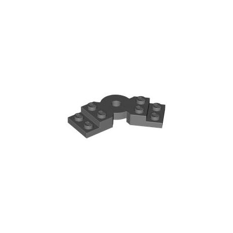 Platte 2x6x2/3 abgewinkelt, dunkelgrau