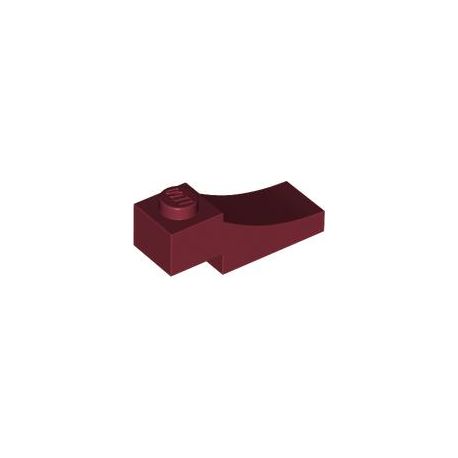 Bogen 1x3 invers, dunkelrot