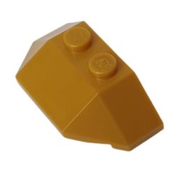 Schrägstein 2x4, dreifach, gold matt