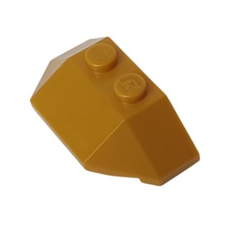 Schrägstein 2x4, dreifach, gold matt