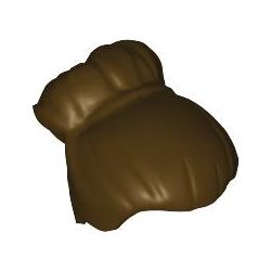 Haare lang, hochgesteckt, dunkelbraun