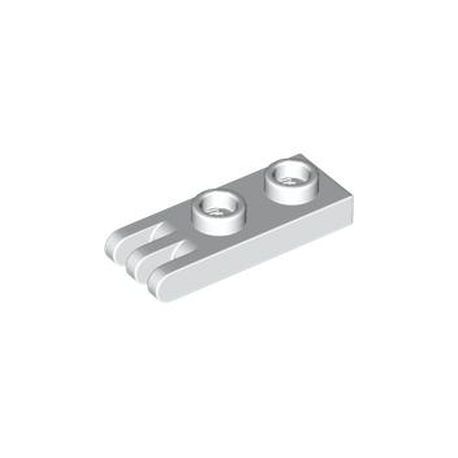 Scharnierplatte 1x2, 3 Finger, weiss [Occasion]