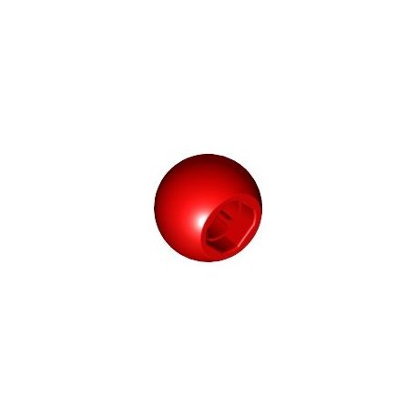 Kugel / Ball mit Achsenloch, rot