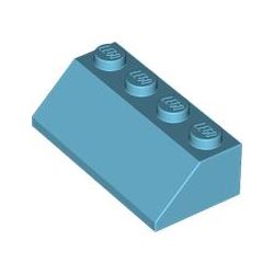 Schrägstein 2x4, azurblau