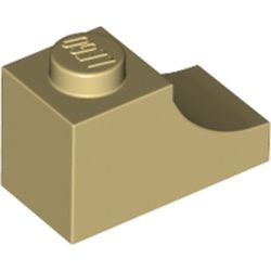 Bogen 1x2 invers, beige