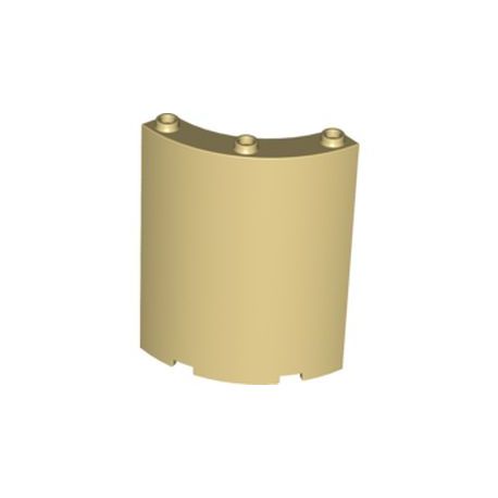 Wandelement Viertelrund 4x4x6, beige