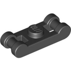 Platte 1x1 mit Griffen, schwarz