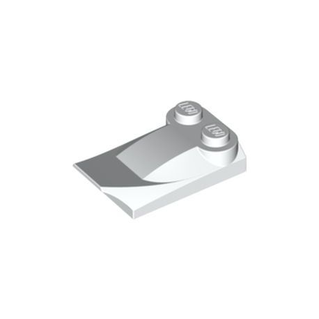 Bogen 2x3 mit 2 Noppen, weiss