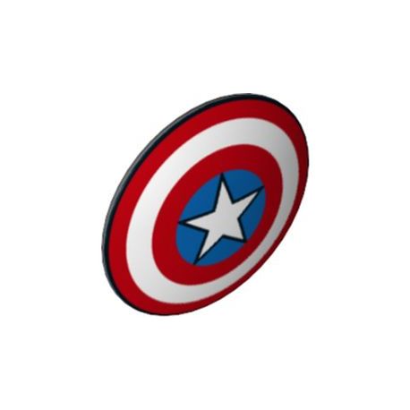 Schild gewölbt "Captain America", dunkelgrau
