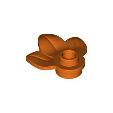 Pflanze, 3 Blätter, rotorange