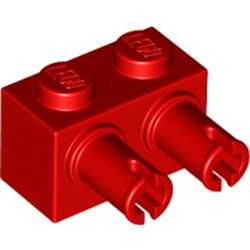 Stein 1x2 mit Pins, rot