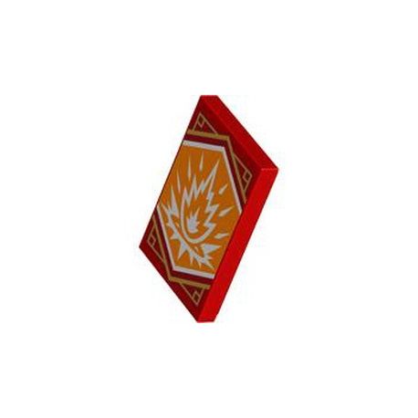 Kachel / Fliese 2x3 "Ninjago Stärke Banner", rot