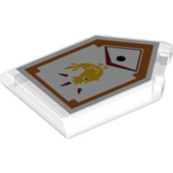 Kachel / Fliese 2x3 fünfeckig "Chicken Power", transparent