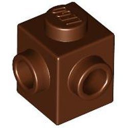 Stein 1x1 mit 2 benachbarten seitlichen Noppen, braun