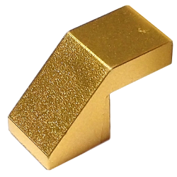 Schrägstein 1x2 ohne Noppe, gold metallic