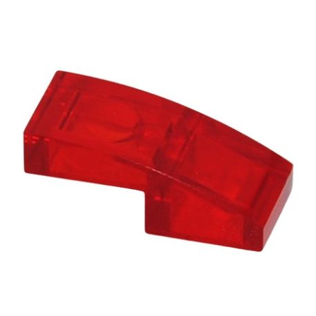 Bogen 1x2, transparent rot