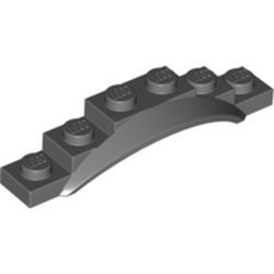 Platte 1x6x1 mit Bogen, dunkelgrau