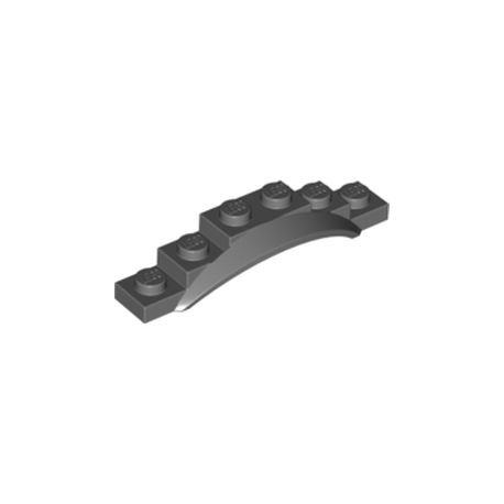 Platte 1x6x1 mit Bogen, dunkelgrau