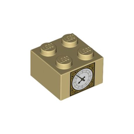 Stein 2x2 "Big Ben Ziffernblatt", beige