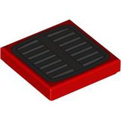Kachel / Fliese 2x2 "Kühlergrill", rot