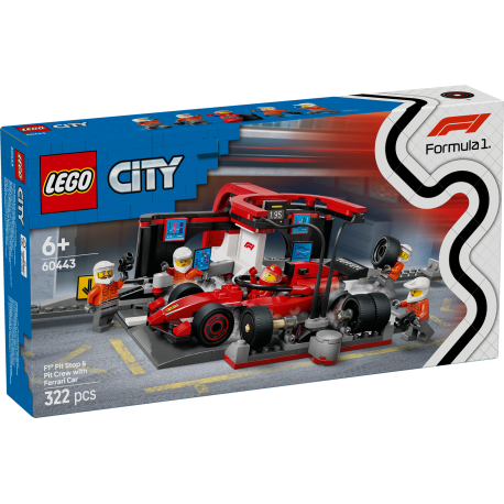 F1® Boxenstopp mit Boxencrew und Ferrari Flitzer